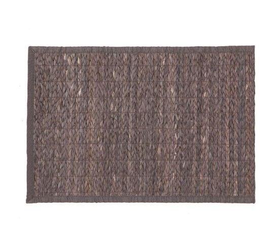 Tapis En Bambou 120 X 170 cm Gris Foncé - Gris