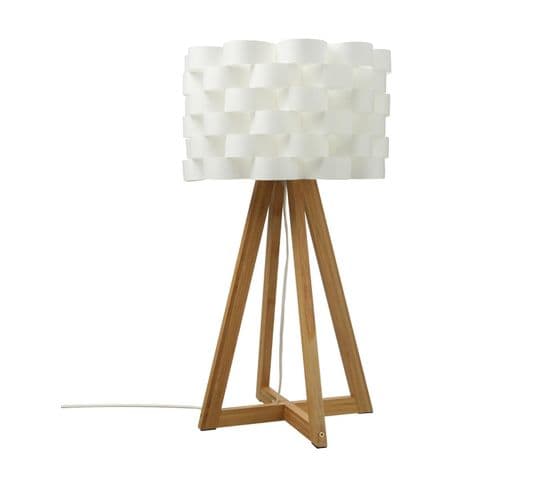 Lampe à Poser En Bambou H 55 Cm