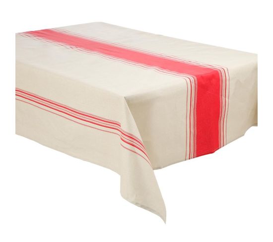 Nappe Enduite Antitache "bistrot" 145x240cm Rouge