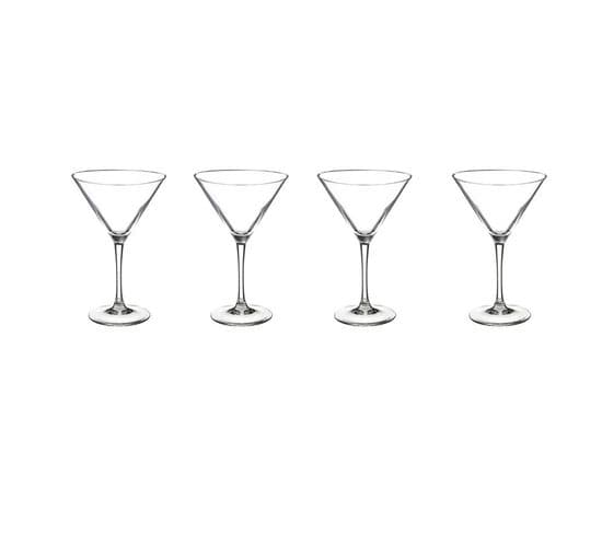 Lot De 4 Verres à Pied "cocktail" 19cm Transparent
