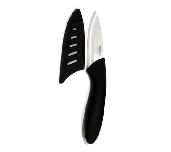 Couteau En Céramique et Etui "cario" 16cm Noir