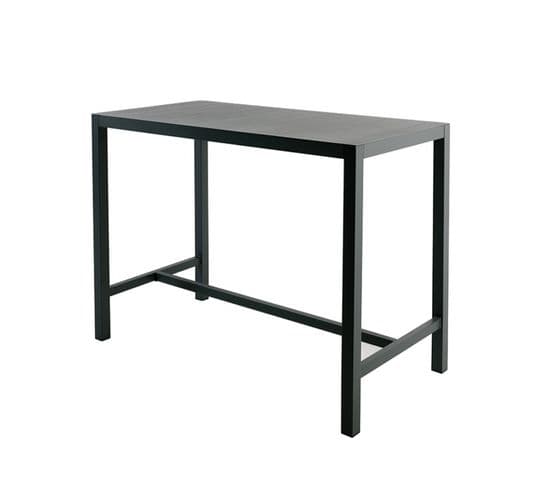 Table De Bar Rectangulaire En Aluminium Coloris Carbone