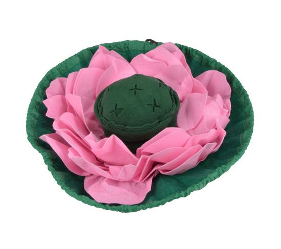 Tapis De Fouille Ventouse "lotus" 45cm Rose et Vert