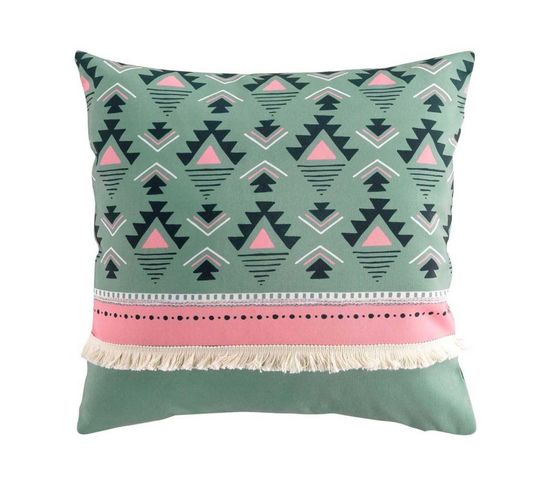 Coussin Déco à Motifs "esmeralda" 45x45cm Vert