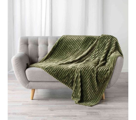 Plaid Flanelle Kalie Vert 180x220