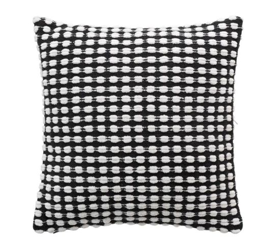 Housse De Coussin Déco "greta" 40x40cm Noir