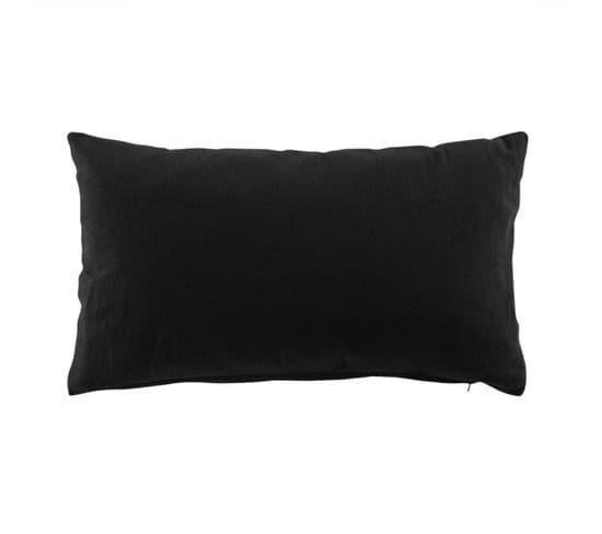 Coussin Dehoussable 30 X 50 Cm Coton/polyester Recycle Grs Twily Noir