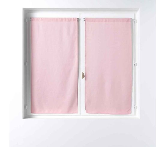 Paire De Voilages "soane" 60x120cm Rose