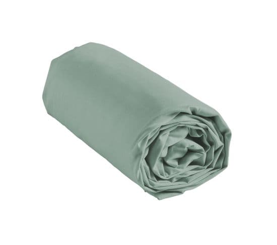 Drap Housse Linette Vert D'eau 140x190