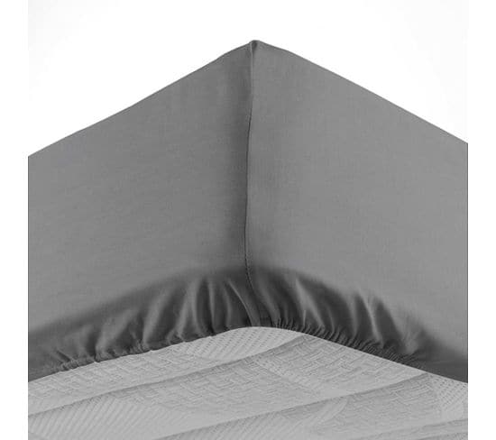 Drap Housse "lina" 90x190cm Anthracite