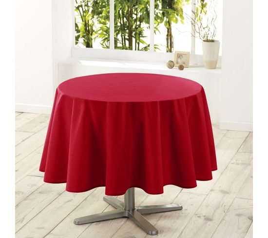 Nappe Ronde Antitache "essentiel" 180cm Rouge