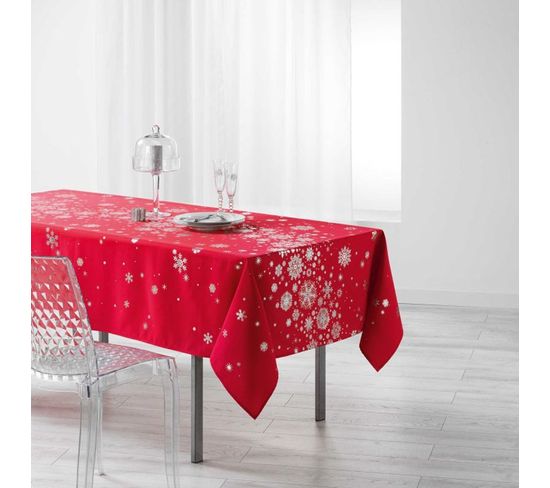 Nappe Rectangulaire Imprimée "constellation" 150x300cm Rouge