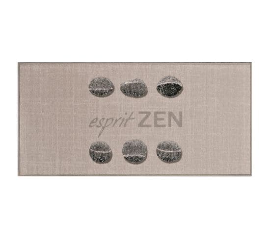 Tapis Rectangulaire En Polyamide "esprit Zen" 57 X 115 Cm - 57 X 115 Cm - Sans