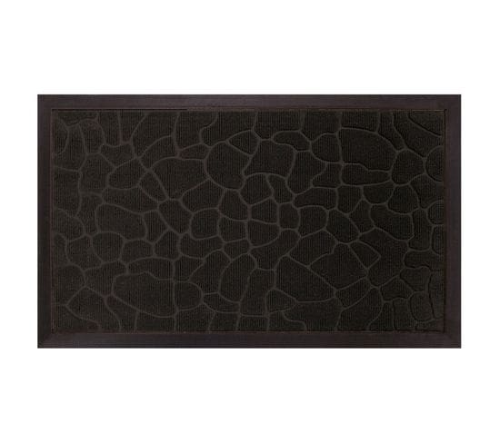 Tapis D'entrée "galets" 45x75cm Noir