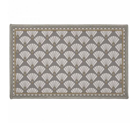 Tapis Déco Rectangulaire "art Déco Chic" 50x80cm Gris