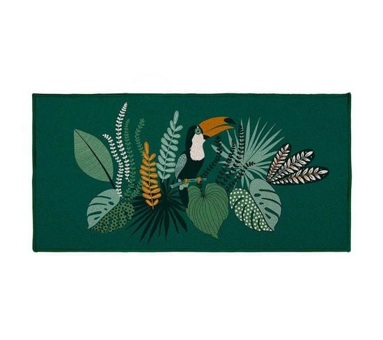 Tapis De Couloir Imprimé "brazilia" 50x120cm Vert