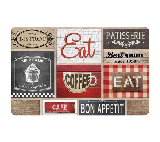 Set De Table "coffee Shop" 28x44cm Multicolore