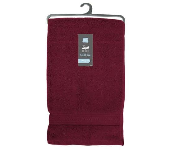 Tapis De Bain "colors" 50x85cm Bordeaux