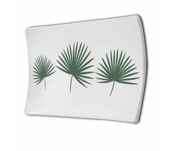 Porte Savon En Céramique "jungly" 14cm Blanc