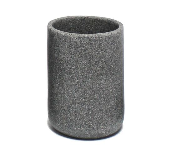 Gobelet Brosse à Dents "granite" 10cm Gris
