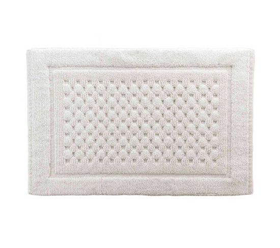 Tapis De Bain Jacquard "damaris" 50x80cm Blanc