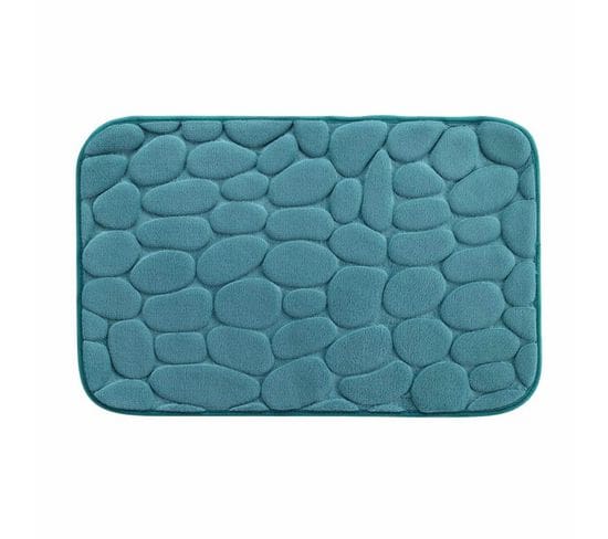 Tapis De Bain "ricochet" 50x80cm Bleu Émeraude