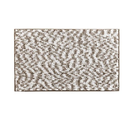 Tapis De Bain "friza" 45x75cm Sable et Marron