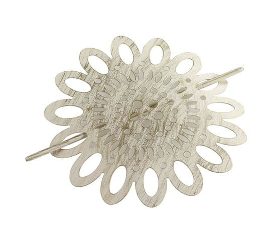 Embrasse De Rideau Broche "mandy" 17cm Blanc