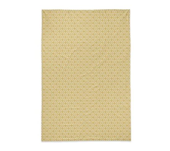 Tapis Lavaima Curcuma, Gamme Jakarta, Jaune, 60 X 120 Cm, 100% Coton, Double Face Imprimée