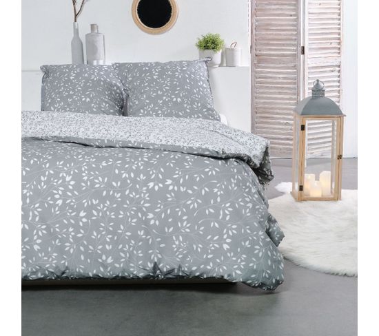 Parure De Lit  Sunshine Robby En Coton - Gris - 260x240 Cm