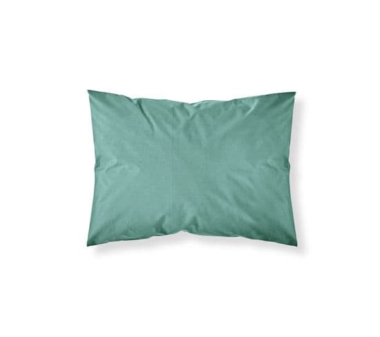 Taie D'oreiller Diabolo Menthe - 100% Coton 57 Fils - 50 X 70 Cm - Bleu Turquoise