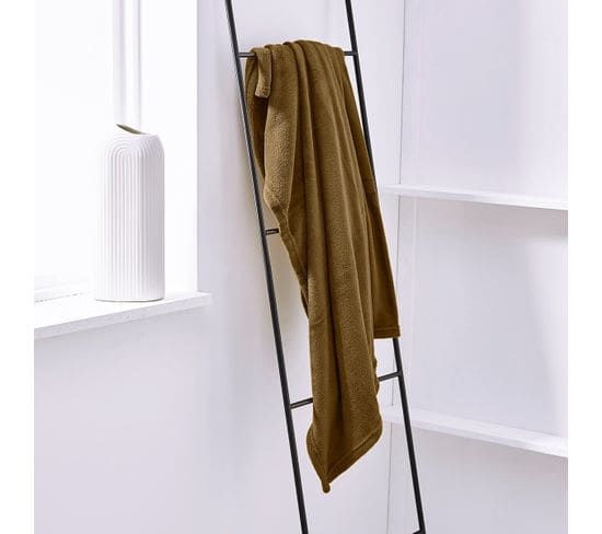 Plaid Uni Essential En Polyester - Bronze - 125x150 Cm