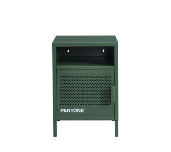 Nino - Table De Chevet 1 Porte En Métal Pantone - Couleur - Vert