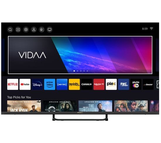 TV Smart Vidaa 43'' Qled 109 Cm Netflix Youtube Prime Vidéo