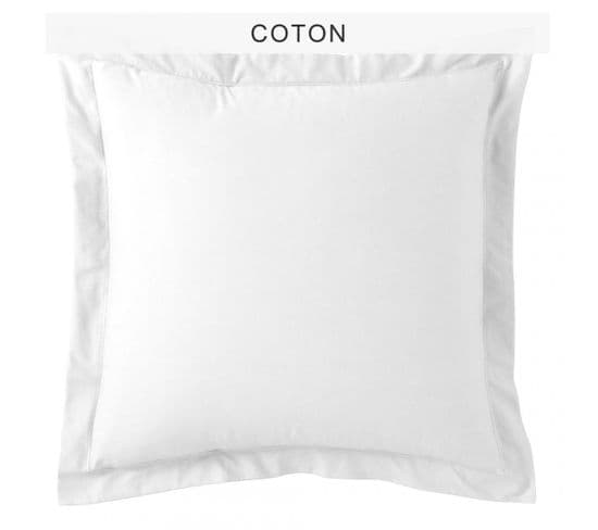 Taie D'oreiller Coton Tertio®  Blanc -63 X 63 Sans Volant