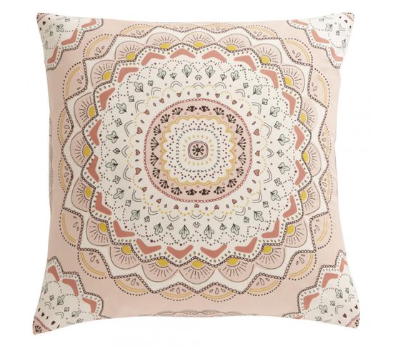 Taie D'oreiller Coton Apatchi  Rose  - 63 X 63 Sans Volant