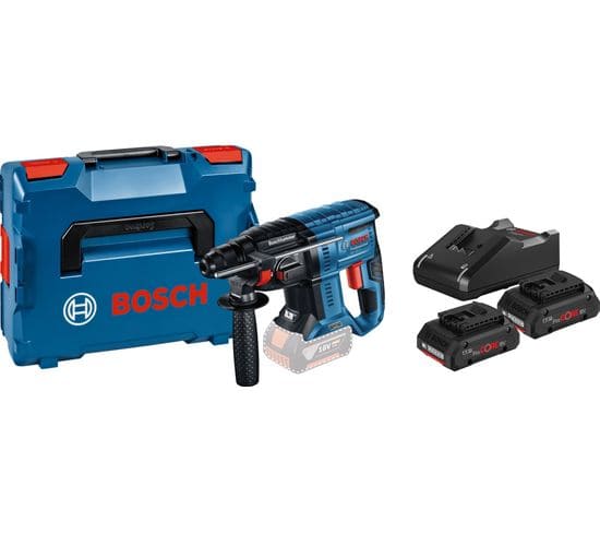 Perforateur 18v Gbh 18v-21 Professional + 2 Batteries Procore 4ah + Chargeur En Coffret L-boxx 136 -