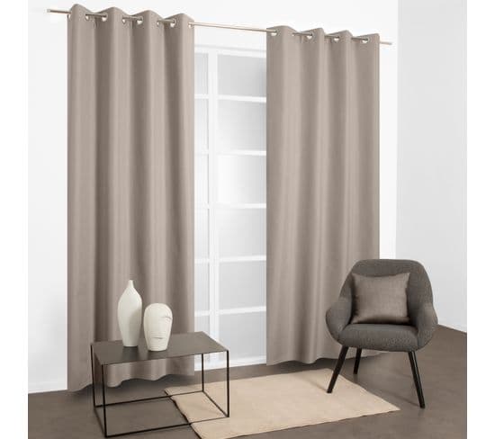 Rideau occultant 135x240 cm ATTILA Taupe