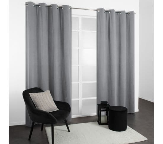 Rideau thermique 135x240 cm OCTAR Gris clair