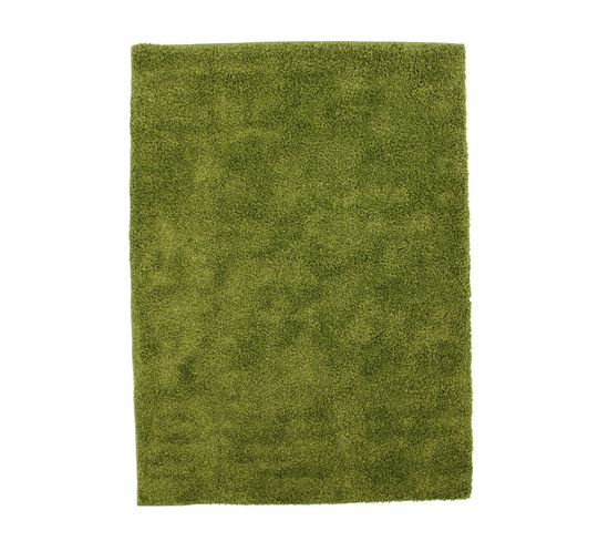 Tapis à Poils Longs Toucher Laineux Vert 133x180 - Robin