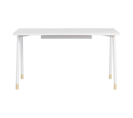 Bureau droit L.140 - P.80 cm K2 blanc