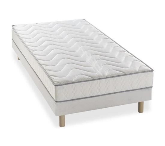 Ensemble Matelas + Sommier Unelma 90 X 190 Cm - 5 Zones Et Mémoire De Forme - 16 Cm