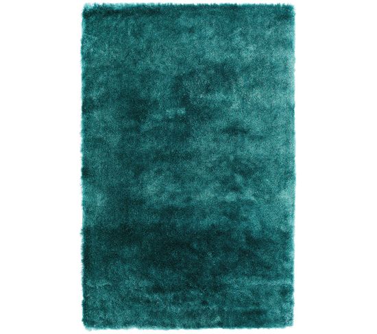 Tapis Shaggy Doux Gossip En Polyester - Bleu Turquoise - 90x150 Cm