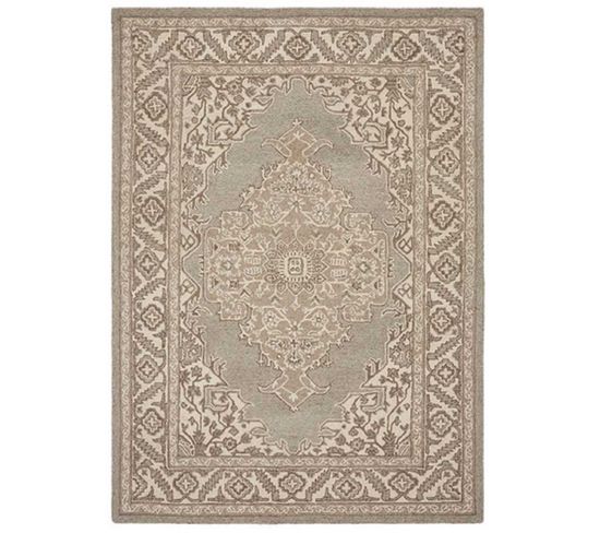 Tapis Classique à Motifs Bondi En Laine - Beige - 120x170 Cm