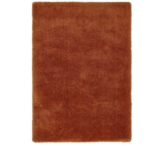 Tapis Shaggy Tufté Tito En Polyester - Orange - 160x230 Cm