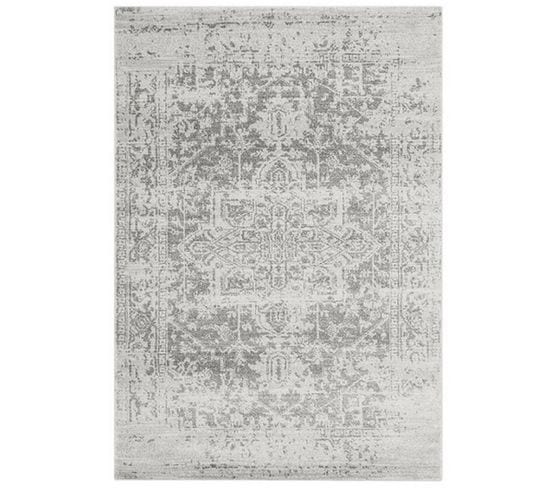 Tapis Moderne Tissé Plat à Motifs Avon En Polypropylène - Gris Souris - 120x170 Cm