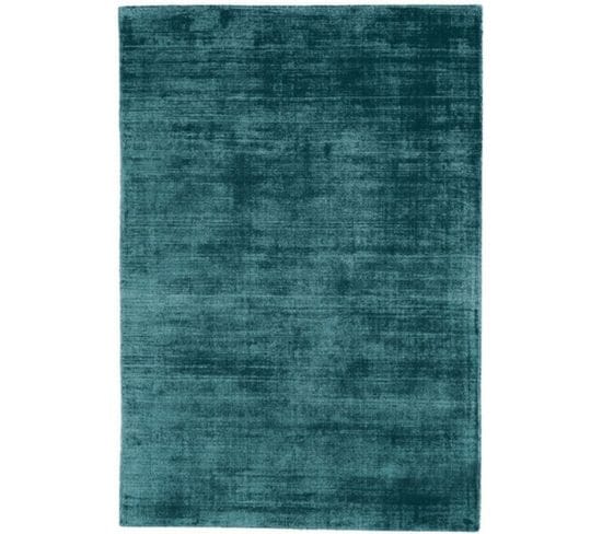 Tapis De Salon Lame En Viscose - Bleu Turquoise - 120x170 Cm