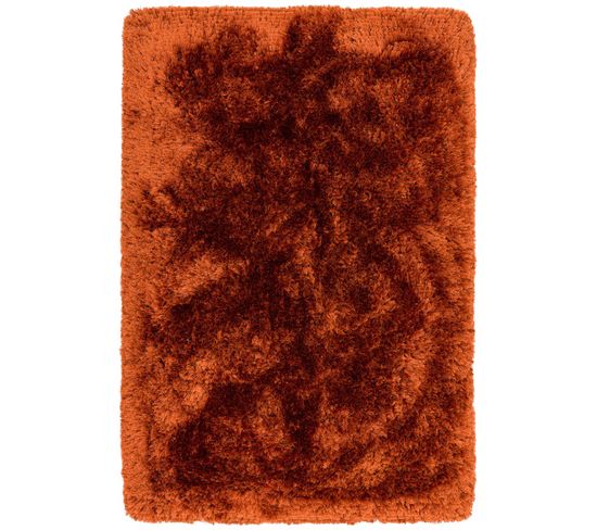 Tapis Shaggy Tufté Splash En Polyester - Orange - 160x230 Cm