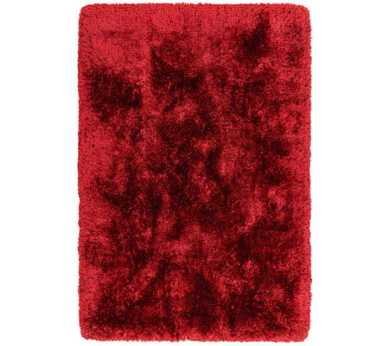 Tapis Shaggy Tufté Splash En Polyester - Rouge - 200x300 Cm