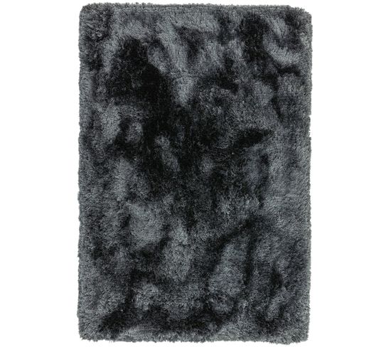 Tapis Shaggy Tufté Splash En Polyester - Gris Anthracite - 160x230 Cm